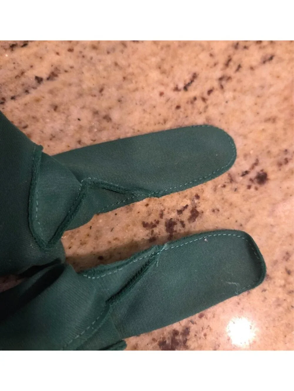 New! Vintage Women's Size M Green Nylon Stretch Formal Gloves Bow Wrist...